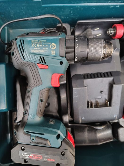 Set Bosch filetanta gsb 18v 55 și impactul biti gdx 18v 210 c . Poze reale