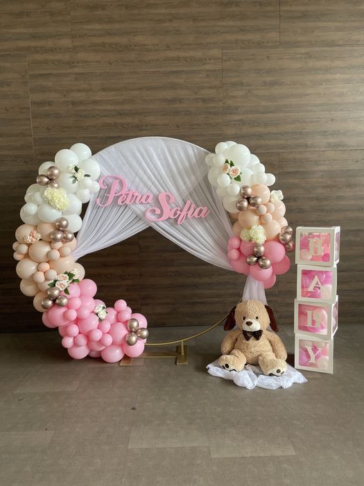 Aranjament arcada baloane / Photocorner Botez / Nunta / Majorat / Corp