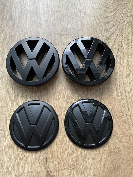 Emblema Embleme Semn Logo Negru Grila Bara Fata Haion Spate Vw Golf 5