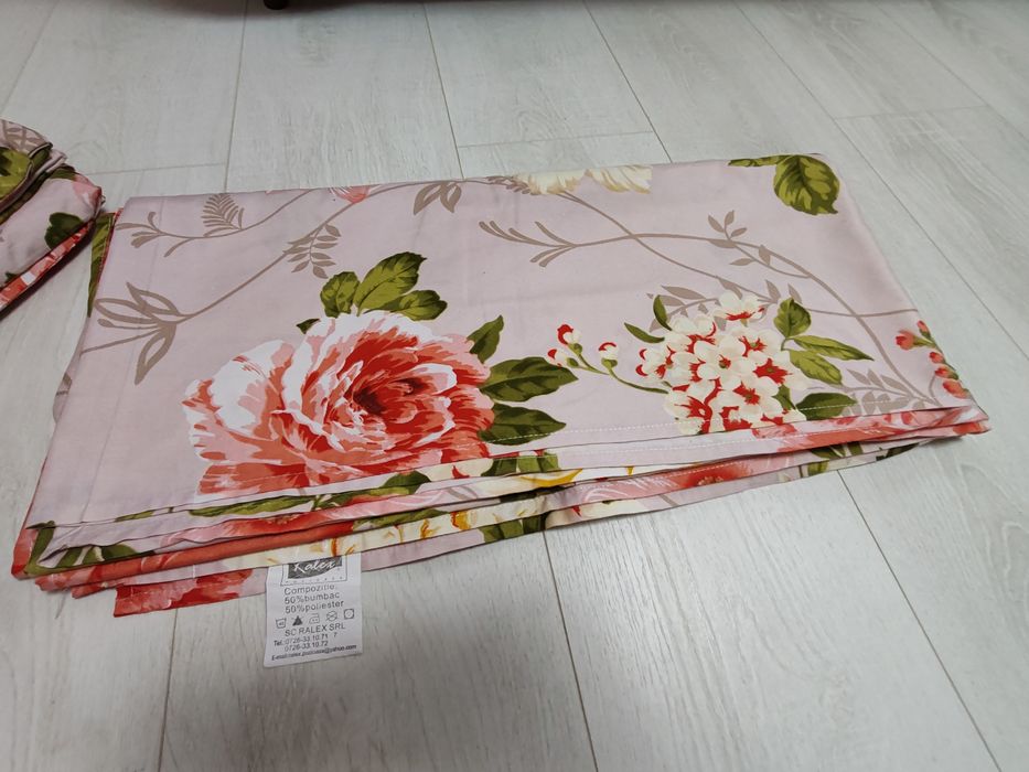 Lenjerie pat dublu design floral