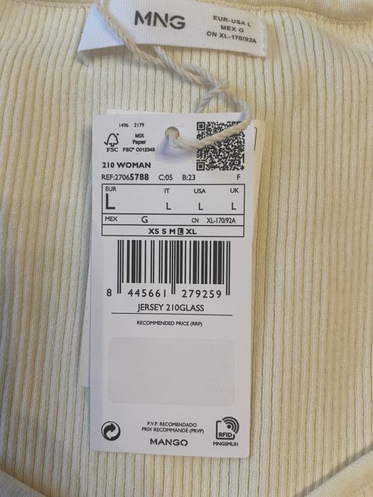 Эффектный трикотажный топ Mango