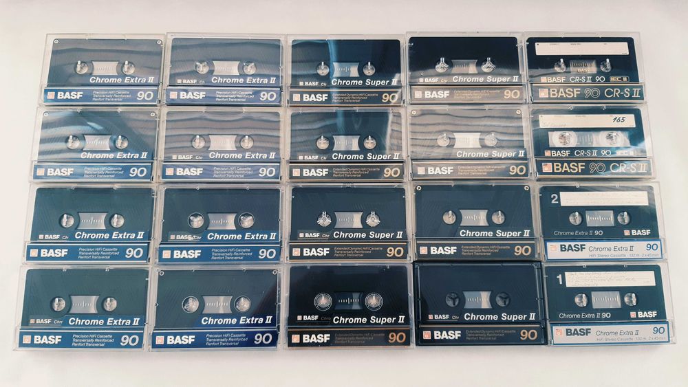 Casete audio TDK si BASF Chrome, 90minute, 2 loturi, pret 250 lei/lot