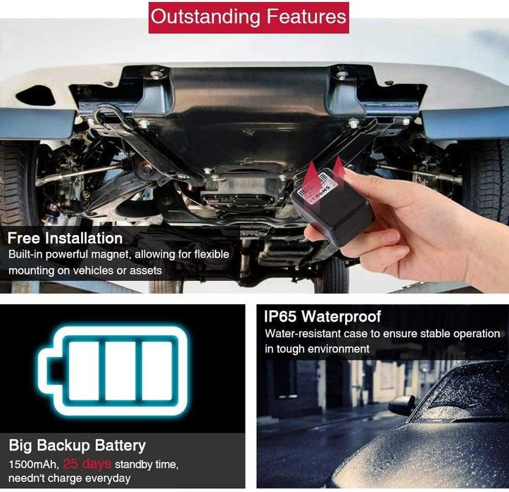 GPS тракер TKMARS 25 дни автономност