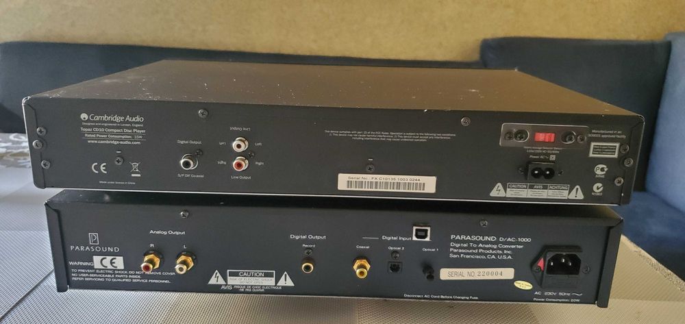 Продавам качествен DAC-Parasound-1000 и CD -Cambridge Audio