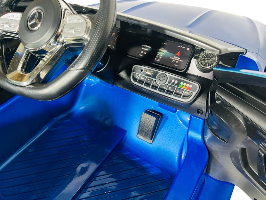 Mercedes cla 45 s amg 12v – детска акумулаторна кола, синя, eva гуми,