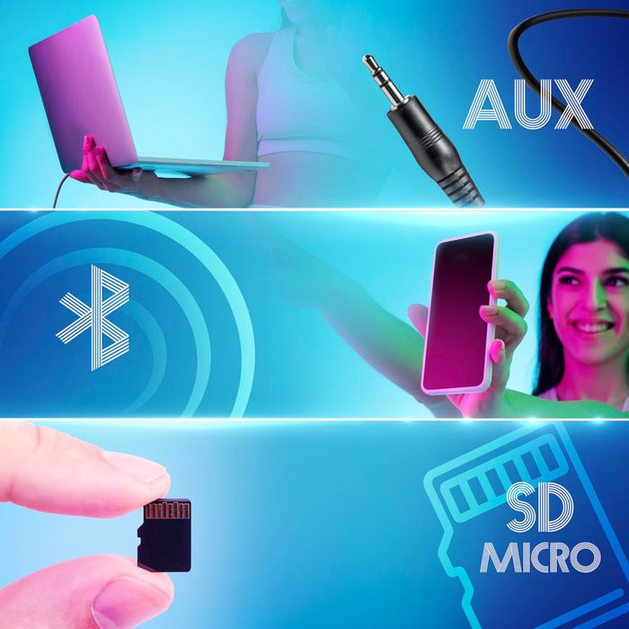 Duronic Boombox BX48, Bluetooth тонколона, IPX5 RGB