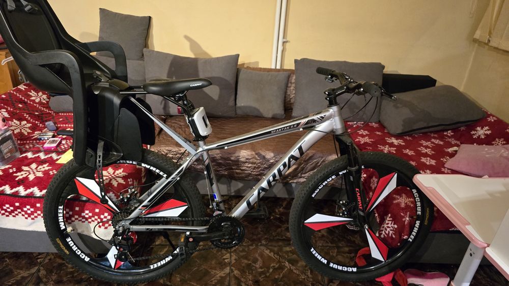Bicicleta Carpat Sapartan 2.6 cu scaun de copii