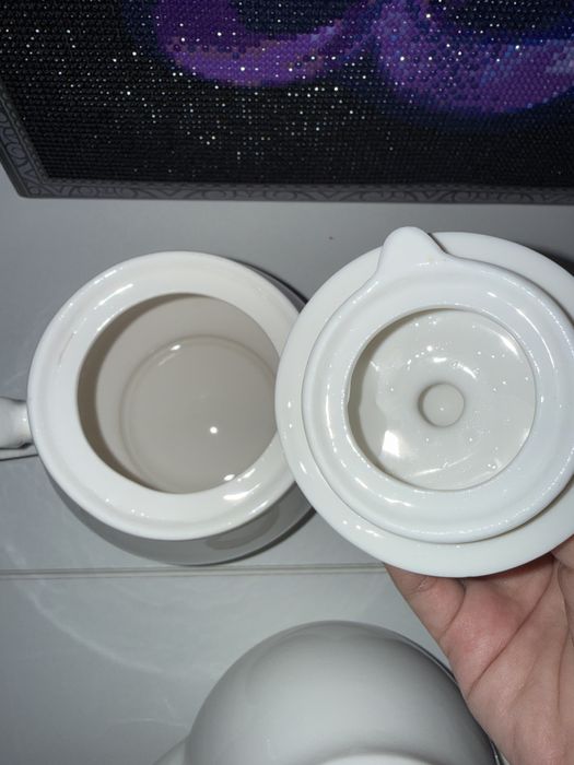 Фарфор чайник белый (ак шәйнек)