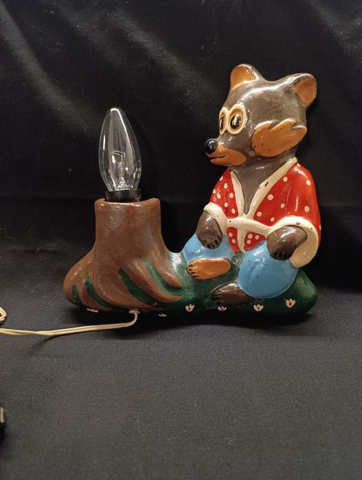 Стара съветска детска метална лампа