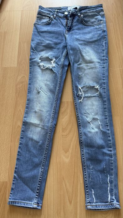 Дънки дълъг крачол светло сини