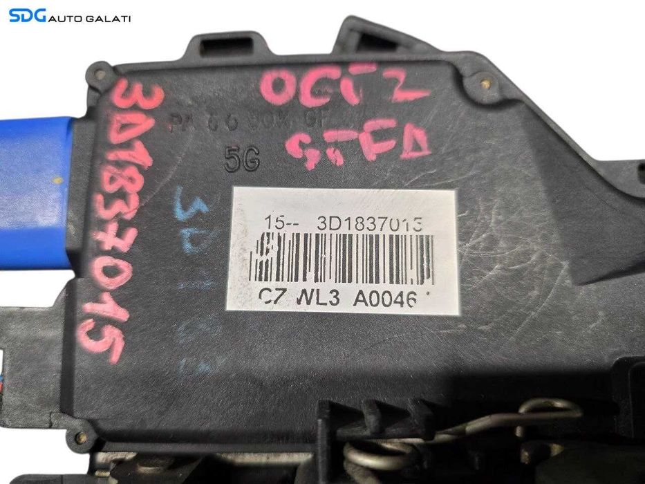 Broasca Incuietoare Usa Portiera Stanga Fata Volkswagen Caddy 3 2003 - 2010 Cod 3D1837015 [N4384]