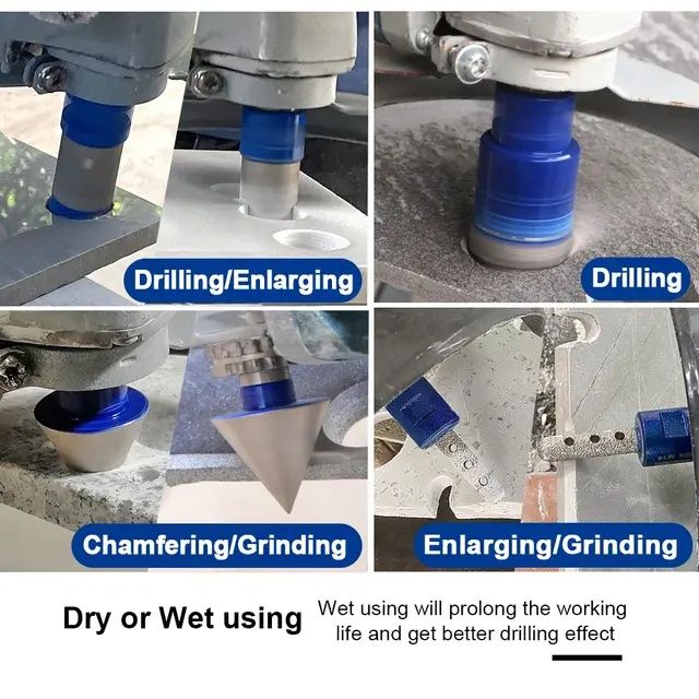 Комплект диамантени боркорони за плочки фаянс теракот гранитогрес SHDI