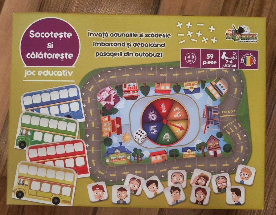 Noriel - Joc educativ - Socoteste si calatoreste. Vârsta 4-8 ani.