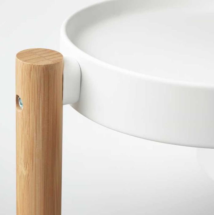 Vand suport pentru plante IKEA SATSUMAS, bambus/alb