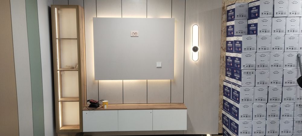 Бамбук панель тв зона шпон панель и лувери