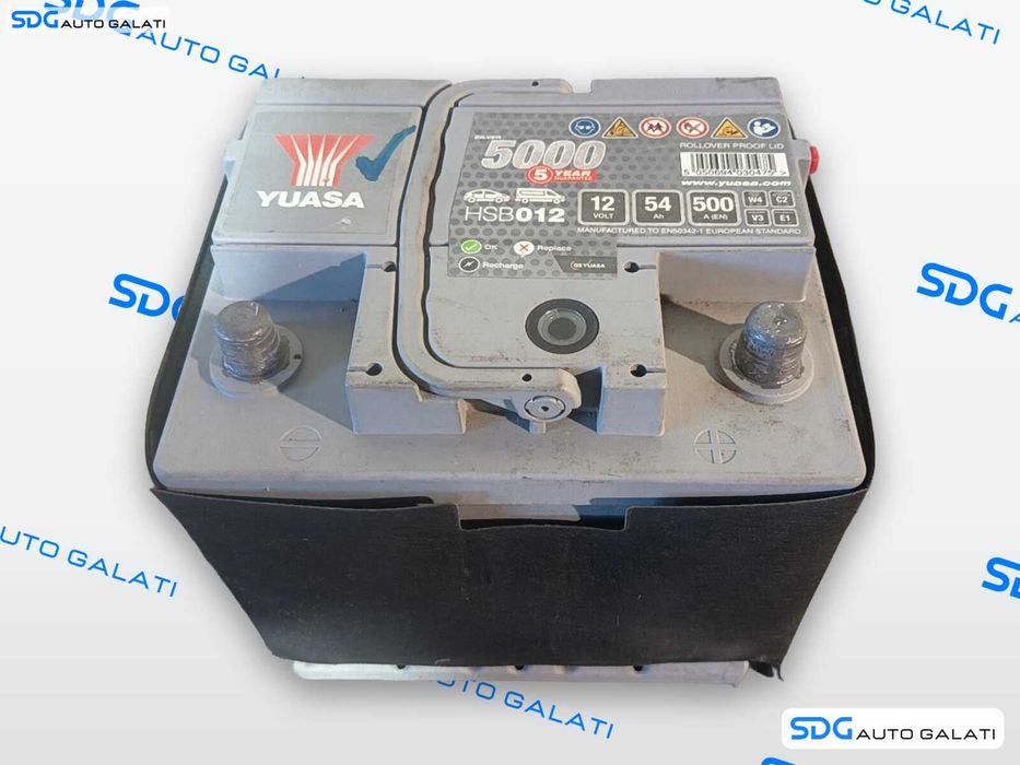 Baterie Acumulator Auto 54Ah 500A Volkswagen Audi Seat Skoda Ford Opel Toyota BMW Mercedes Renault Peugeot Dacia [LN1255]