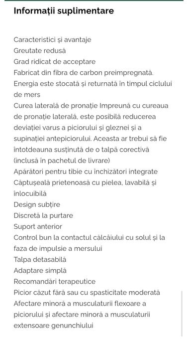 Orteza Ottobock picior căzut etc.