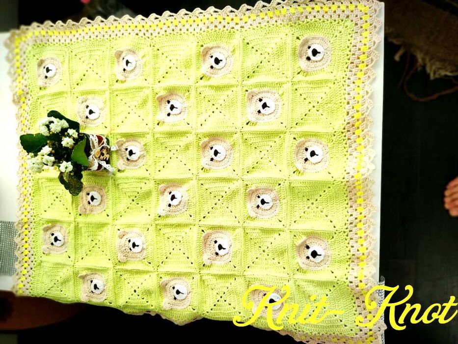 Детско плетено одеяло