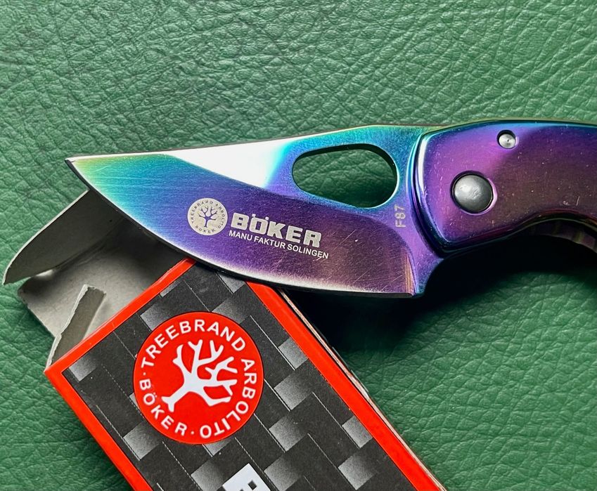 Уникално Малко Сгъваемо Ножче Нож Хамелеон пеперуда Boker ножка