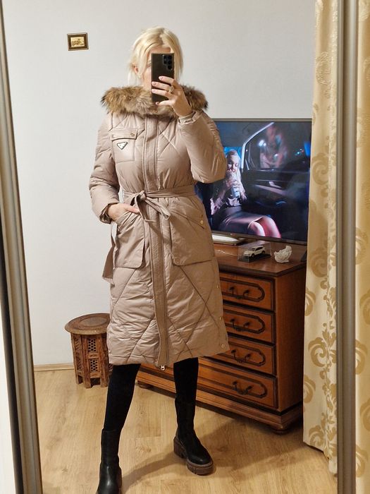 Geaca iarna cu blanita naturala