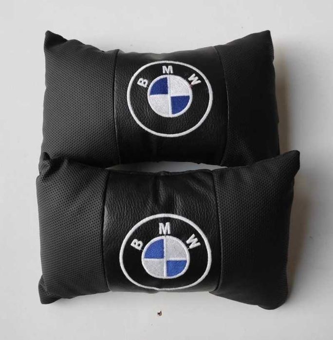 възглавнички за автомобил Bmw БМВ бродирани Кожа 2 броя
