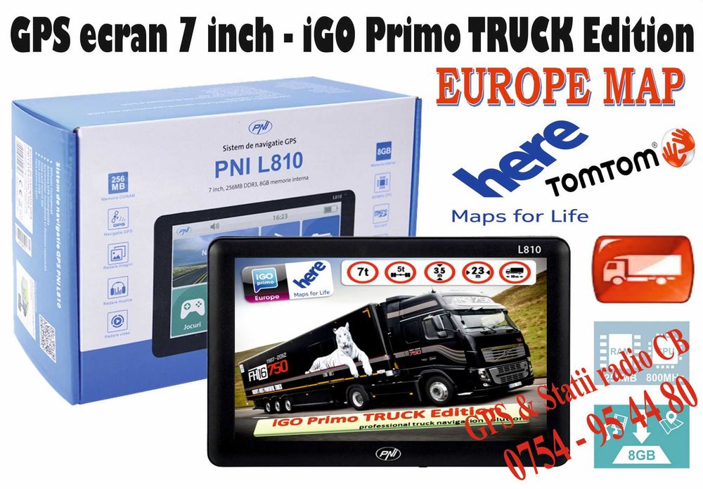 GPS pt TIR - iGO Primo Truck - harti editie 2026 - Full Europa