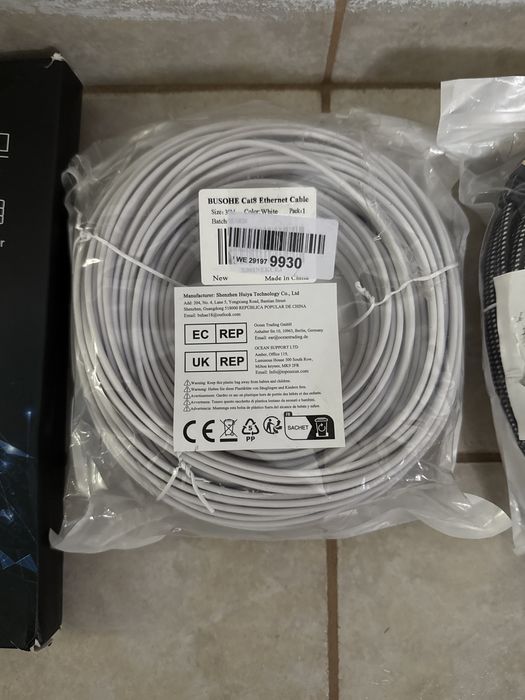 Cablu Ethernet RJ45 STP Cat 8 40Gbps 2000MHz,modem router switch -30m-