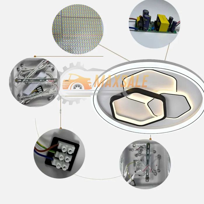 LED лампа таванна абажур стена плафониера 80W полилей за дома ромб