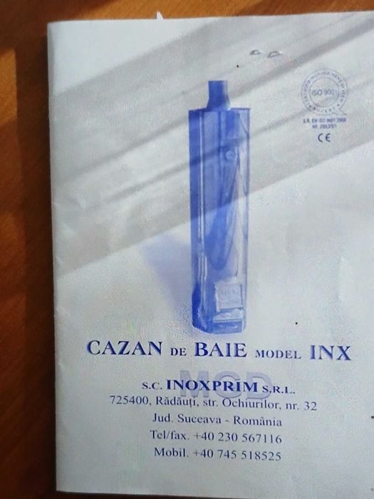 Cazan de baie model INX.