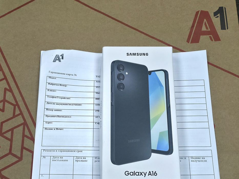 ^^^ ЗАПЕЧАТАН 128GB Samsung A16 Гаранция от A1 до 2028год. Black |