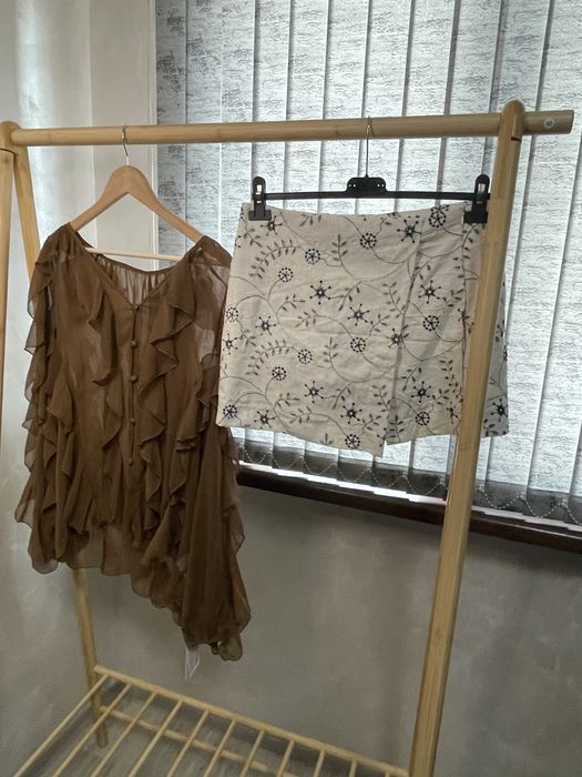 Кафява дамска риза