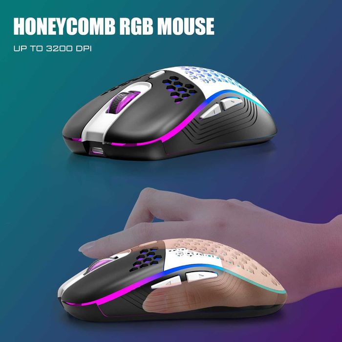 Combo Gaming Wireless RedThunder K84/Tastatură TKL și Mouse Honeycomb