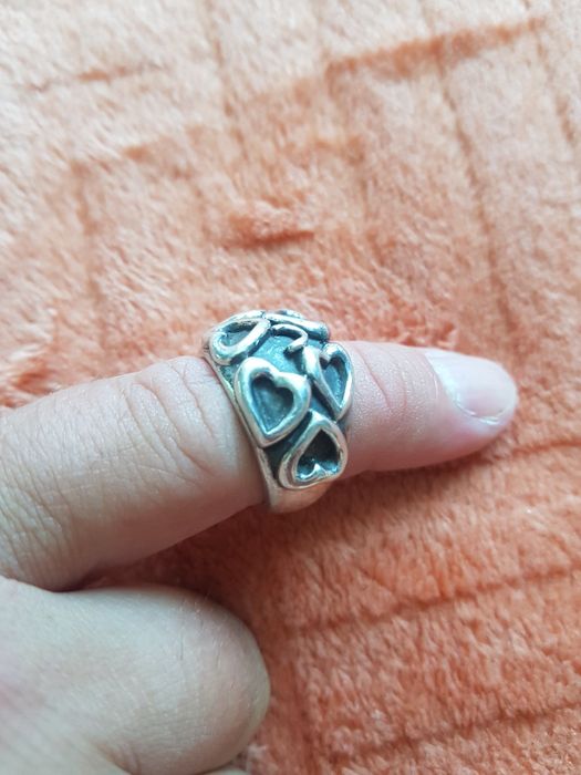 Inel dama argint masiv deosebit 925,inimă,vintage ,17.3 mm