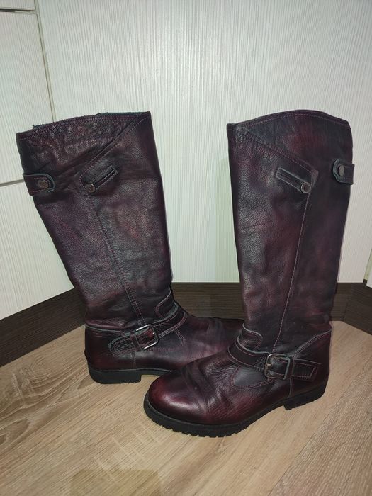 Дамски ботуши от естествена кожа