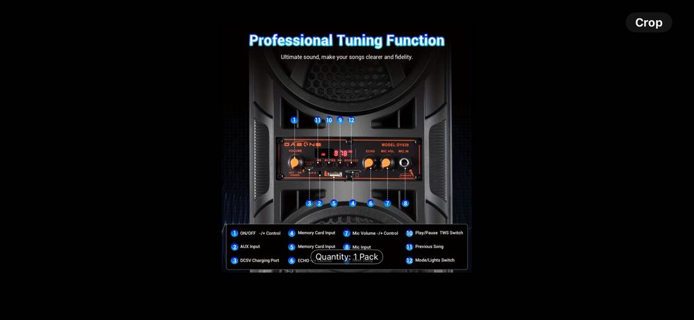 Преносима караоке колона  2х6.5 инча