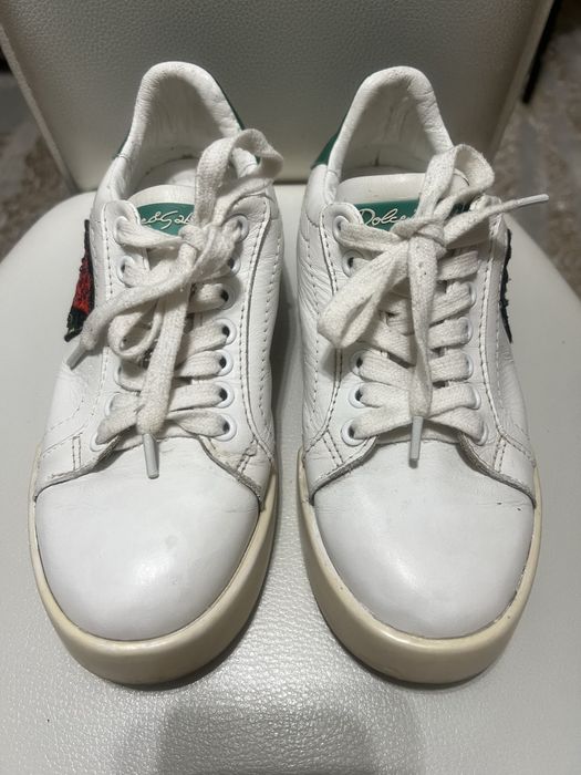 Кроссовки кожаные Dolce & Gabbana