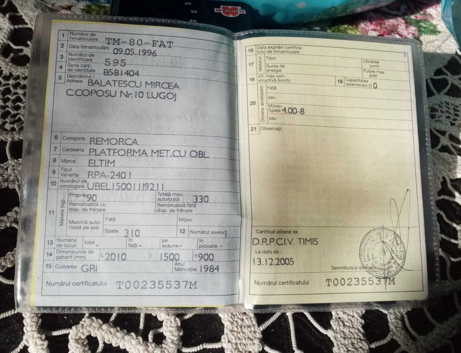 Remorca pt autoturism