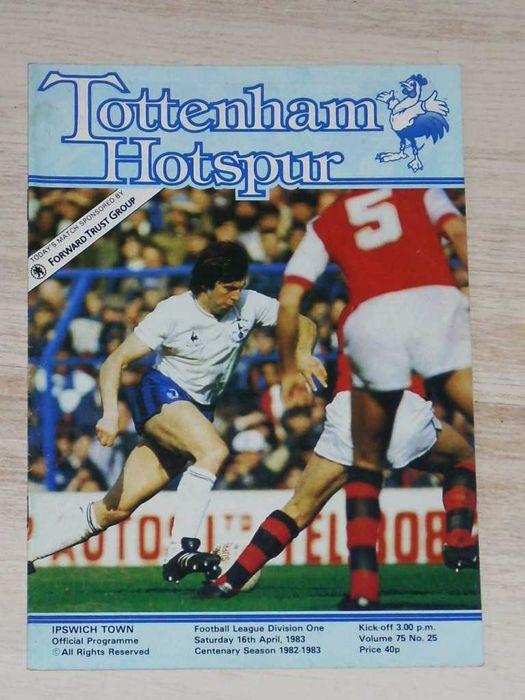 Английски футболни програми Тотнъм Хотспър 1968, 1970, 1971, 1980,1983