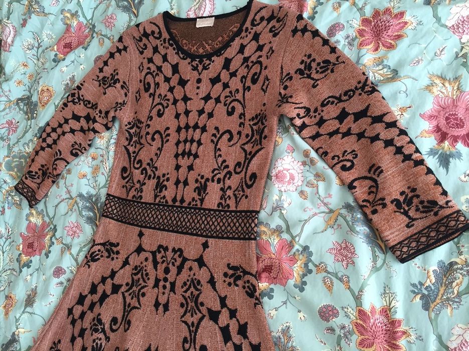 Плетена рокля, миди дължина, M