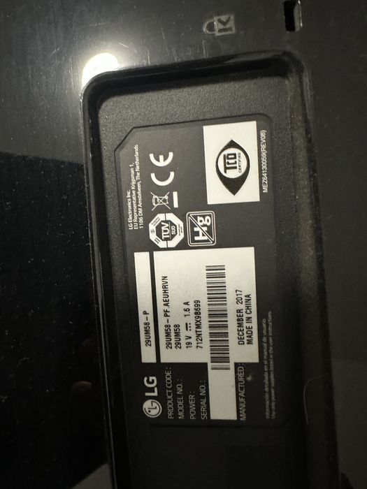 Monitor lg ultrawide 29 inch