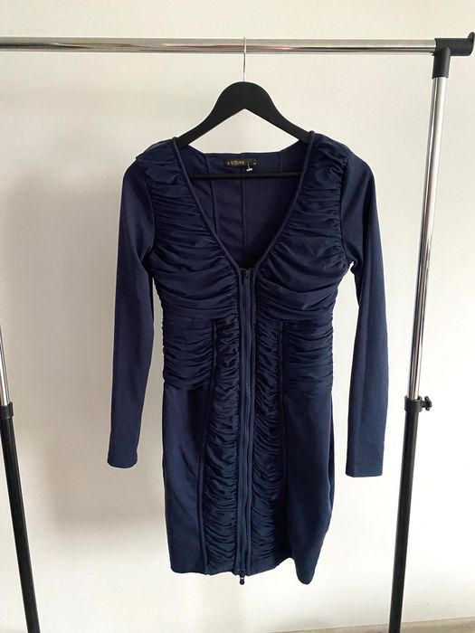 Дамска тъмносиня рокля