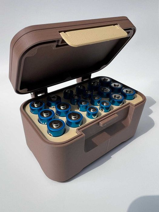 Organizator baterii AA + AAA Overland storage dual size EDC camping travel box | airsoft | tactical | pescuit