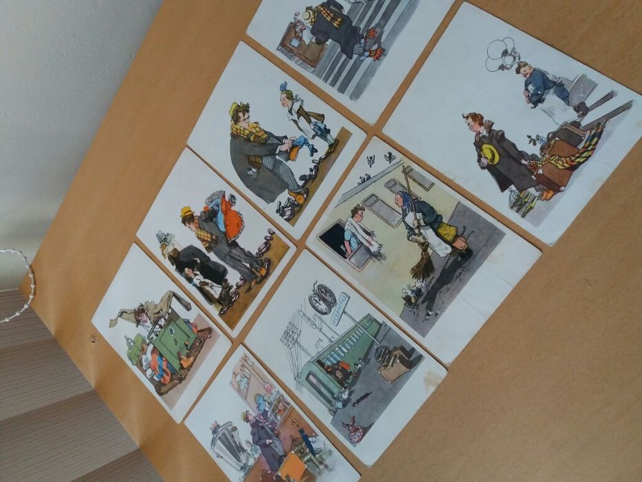 пощенски картички/стари/руски език/серия/колекционерски/ретро/Маршак