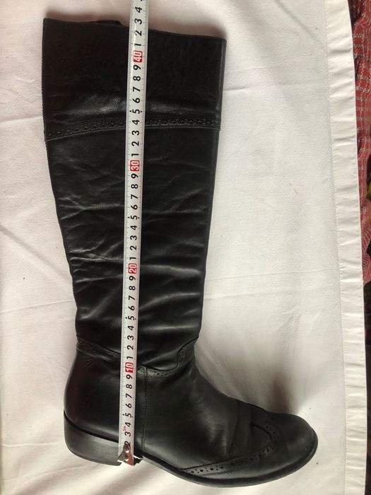 Дамски ботуши -естественна кожа - тъмно кафяви ,черни, 41 номер