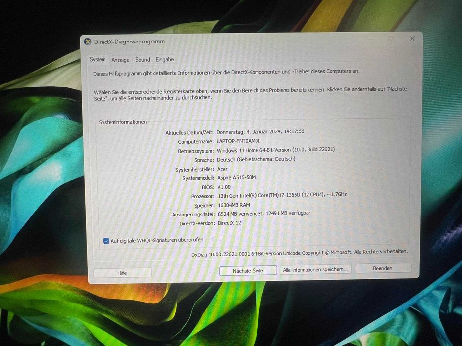Notebook Acer Aspire 5 15
