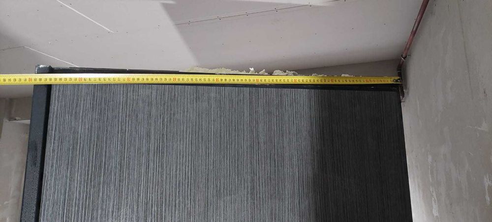Ușă metalică premium – design italian modern, gri antracit, 100 x 210 cm