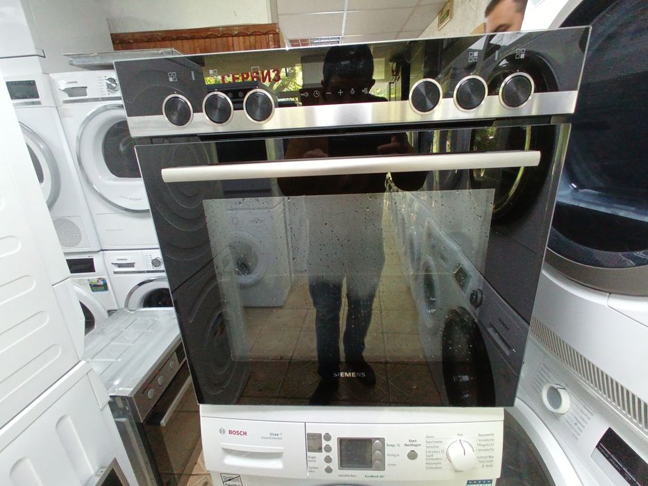 Уникална печка за вграждане с керамичен плот Сименс Siemens със самопочистване PIROLISE Made in Germany 2 години Гаранция!