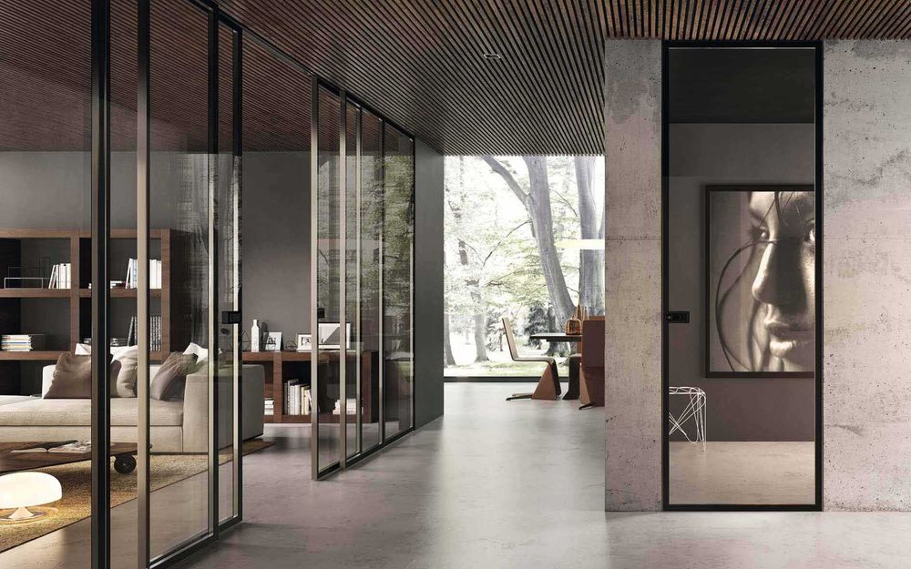 Каскадные, раздвижные, гармошки и распашные перегородки в стиле Loft