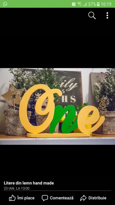 Litere decorative din lemn