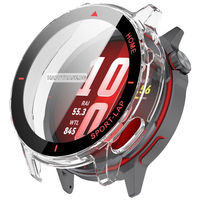 Huawei Watch GT Runner 2 / 360° Твърд пластмасов кейс с графика и вграден протектор за екран